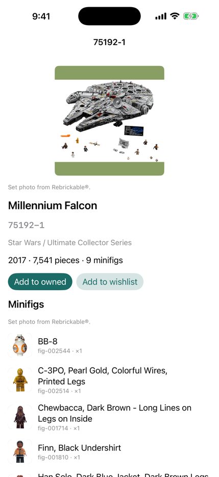 Set details
